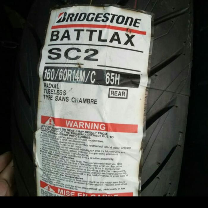 Ban Luar Bridgestone Battlax Sc 2 Ukuran 160/60-14