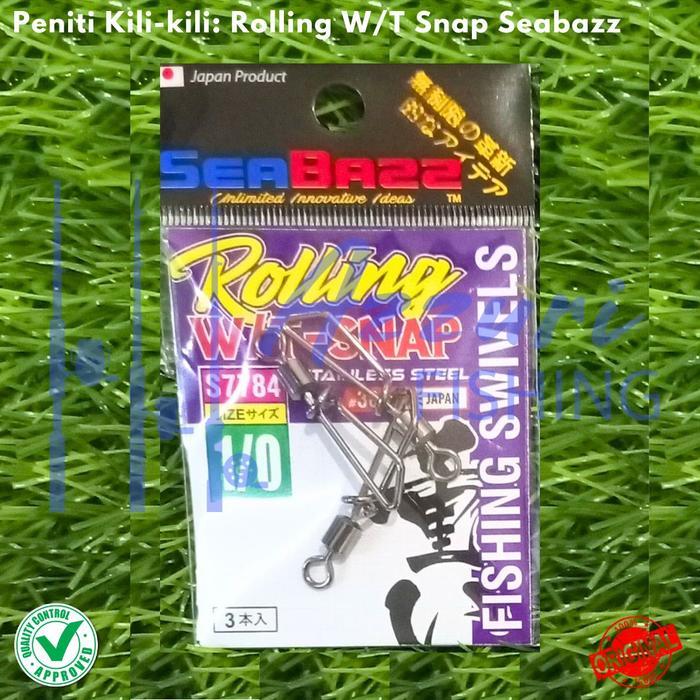 PENITI KILI-KILI ROLLING W/T SNAP SEABAZZ - FISHING SWIVEL / KONEKTOR PANCING