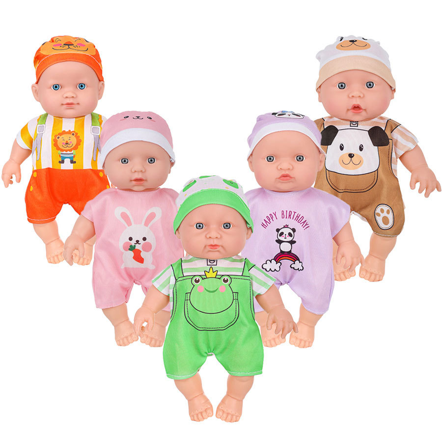 10Inch Baby Doll Cute Movable Doll With Jumuits Realistic Reborn Baby Doll For Kids Thday Gifts