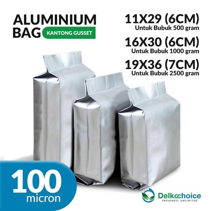 [PACK] Kantong Gusset Foil / Aluminium Gusset Central Sealing