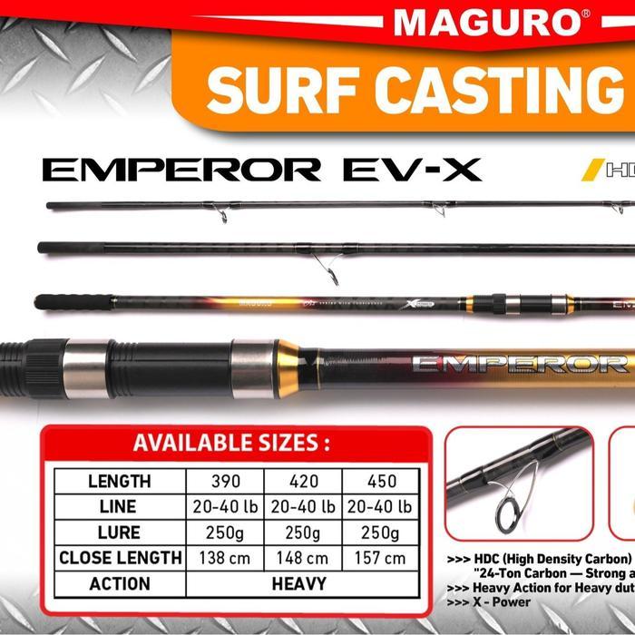 Rod SURF CASTING MAGURO EMPEROR EV-X SPIRAL CARBON TAPE