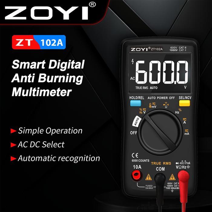 Zoyi Zt-102A Upgrade Auto Multimeter Digital Avometer Multitester Ori
