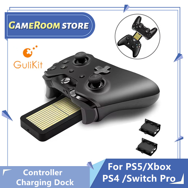GuliKit Universal Controller Charging Dock Station Dual Charger For PS5/PS4/XBOX-ONE/Switch Pro