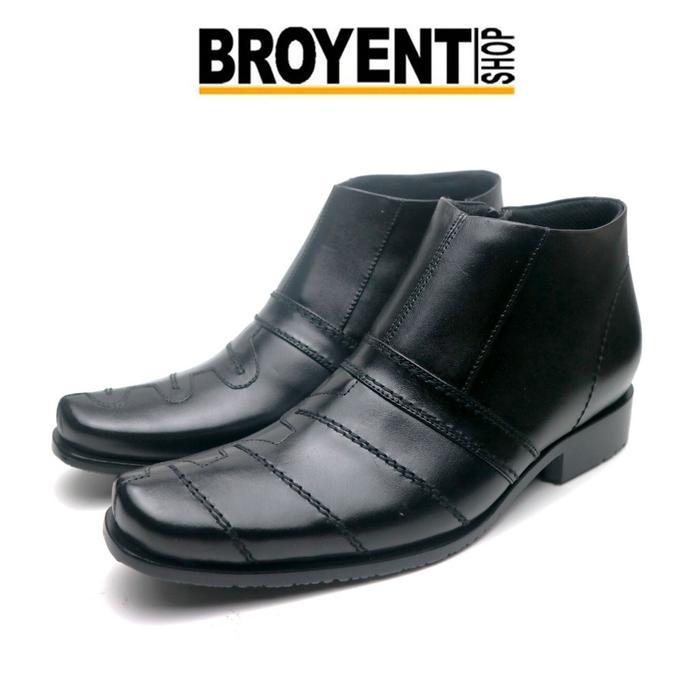 Fladeo Footwear - Sepatu Pantofel Boots Pria Pdh Kulit Sapi Asli 1244