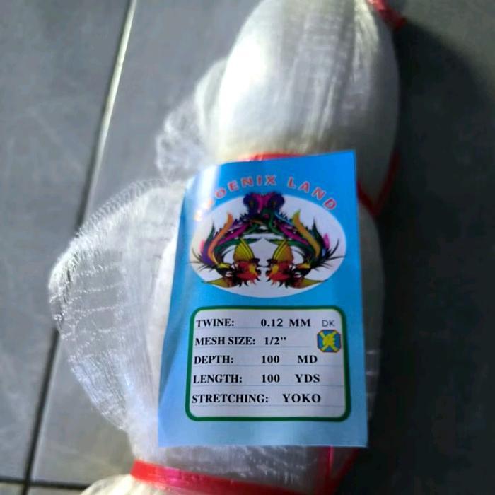 ORIGINAL jarinh ikan kecil 0.12" inch"100md/100yds yoko jaring ikan lunjar jaring ikan wader jaring