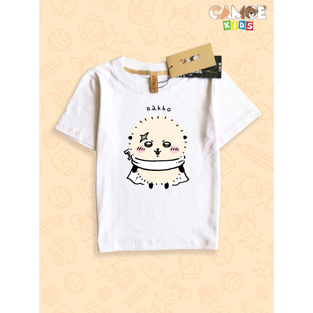 Kaos Anak KIDS Chiikawa Nanka Chiisakute Kawaii Yatsu Character Rakko