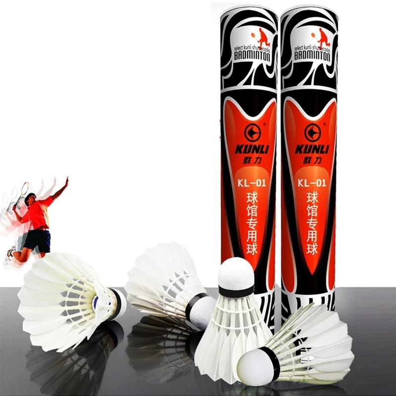 KUNLI 01 /sliver 2 duck Feather Shuttlecock for Competition Duck Feather Badminton Shuttlecock Sport