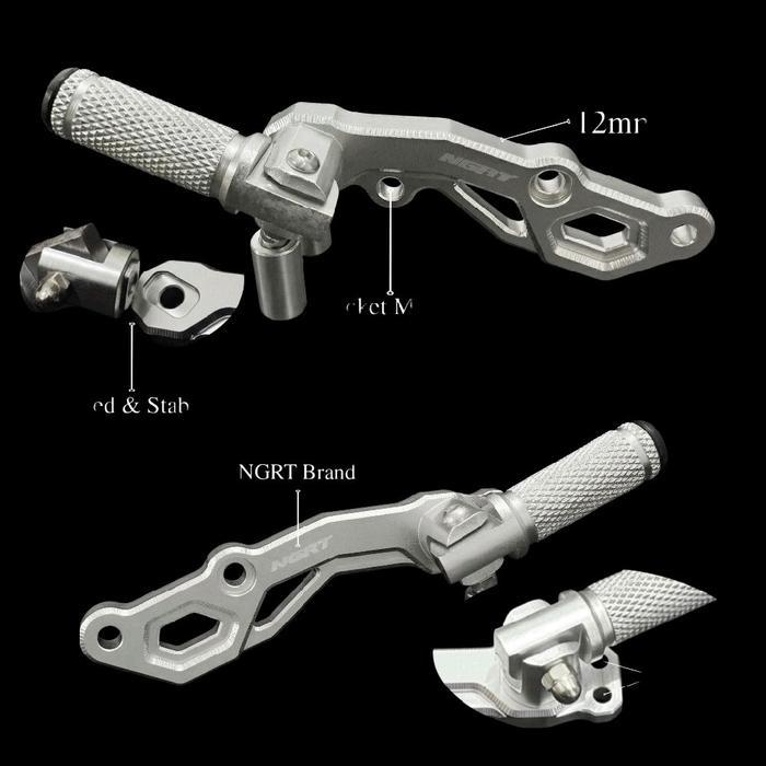 Pijakan Injakan NGRT Breket Step Boncengan Belakang Lipat Underbone Satria Fu karbu Raider Satria Fi