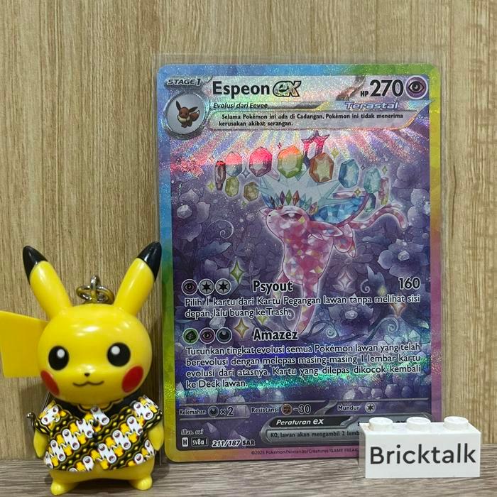 Espeon ex sv8a SAR 211/187 Scarlet & Violet Terastal Festival Kartu Pokemon TCG Original