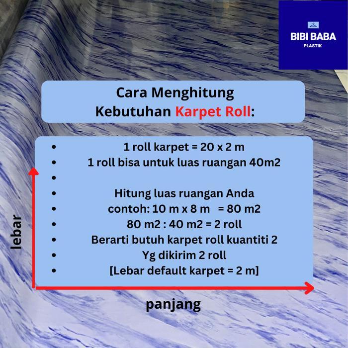 Bibi Baba Per Roll Karpet Lantai Vinyl Meteran Spons Import Korea Tebal 1.35 Mm Tidak Licin & Empuk