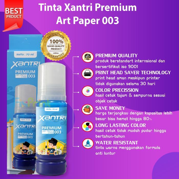 Refill Tinta Xantri Art Paper 003 Best Quality 70ml L1110 L3110-L3150