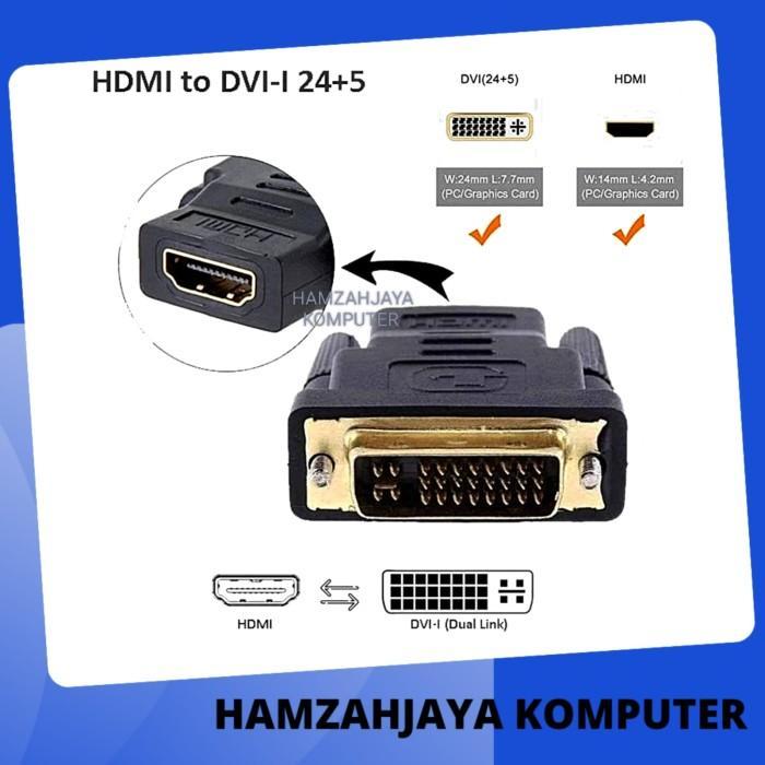 Konektor Dvi To Hdmi / Dvi 24 + 5 Male To Hdmi Female Converter Dvi 24+5 To Hdmi
