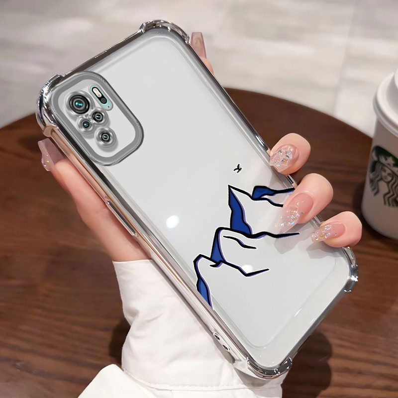 Casing Hp Untuk Xiaomi Redmi Note 10 Note 10s Case Pemandangan gunung Cesing Sembunyikan Airbag Kesi