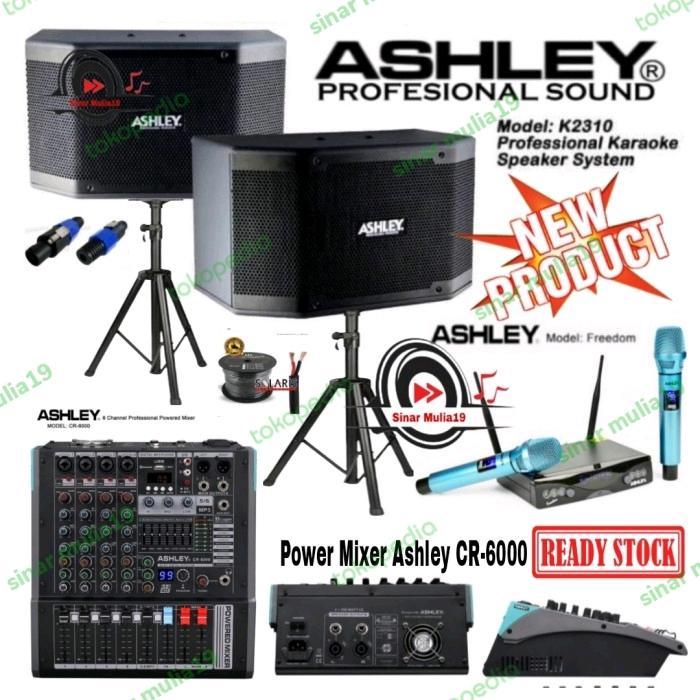Paket Sound System Karaoke ASHLEY Studio 4 Spk Ashley K2310 Mic Ashley