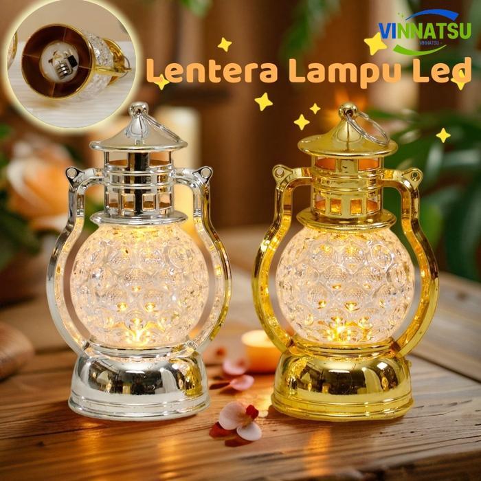 Vinnatsu Lentera Lampu Led Hiasan Lampu Lentera Kecil Lilin Gantung Dekorasi Eid Mubarak Lentera Led