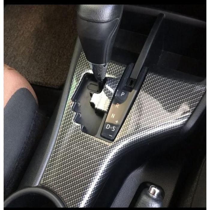 panel gear GIGI MOBIL matic toyota Innova Inova reborn ribon 2016 sampai 2024 CARBON kayu wood HITAM