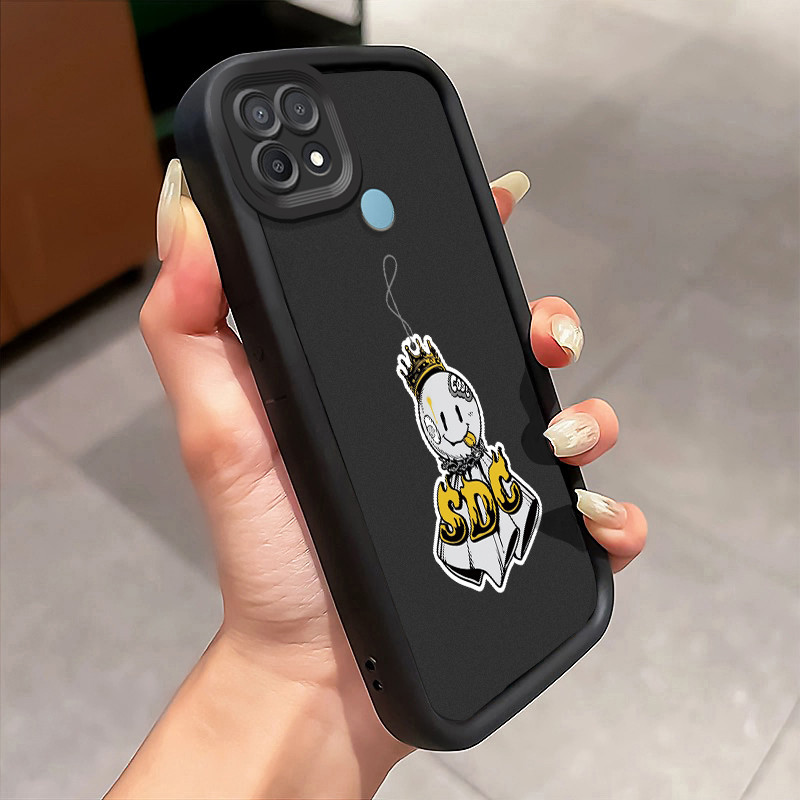 Casing Hp OPPO A15 A15s A35 Case Casing HP Gantung Manusia Salju Pola kasus ponsel tangga sederhana 