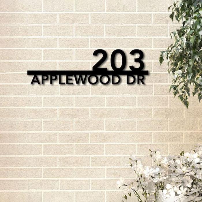 HOUSEWARMING GIFT CUSTOM STREET NUMBER LETTER SIGN HOUSE ADDRESS SIGN OUTDOOR HOUSE NUMBER PLAQUE