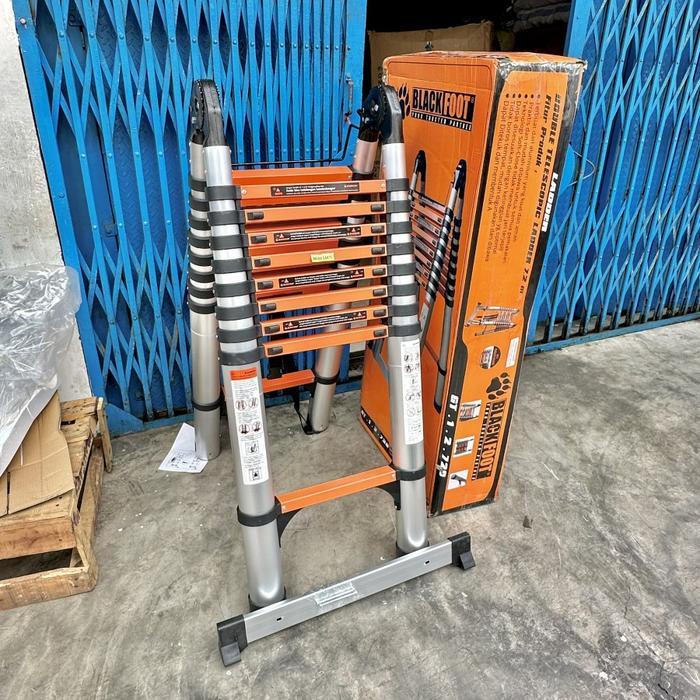 Tangga Teleskopik Tangga Lipat Aluminium Double Telescopic 7.2 Meter