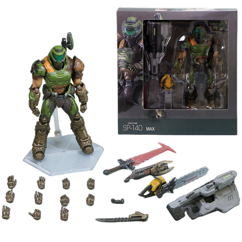 Doom Figma Doom Eternal Sp-140 Doom Guy Doom Slayer 1/12 16Cm Collection Game El Statue Anime