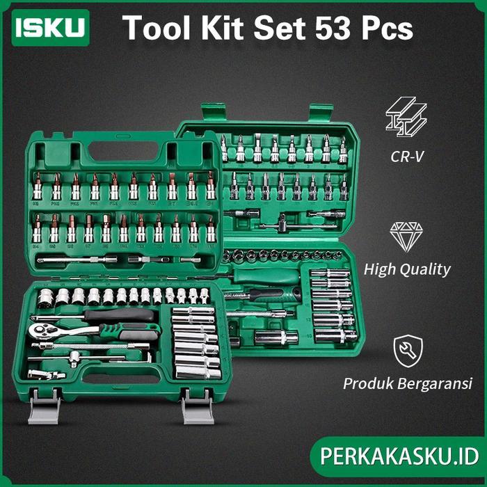 Isku Kunci Sok Set 53 Pcs Tool Kit Set Motor Lengkap Kunci Shock Set Pasti Ori