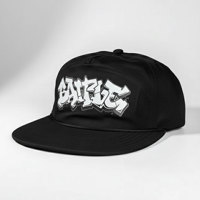 Topi Snapback Rope Hat Classic - Warna HItam Sablon Grafity Outfit Skena topi skena graffiti topi