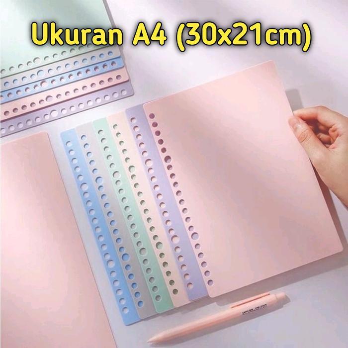 LOOSE LEAF A4 WARNA-WARNI/KERTAS BINDER A4/KERTAS ISI ULANG A4/ Stationery/kertas /Paper Biru /Pink/