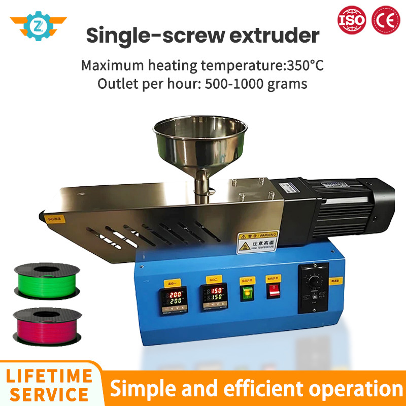 New Desktop Single Screw Extruder Lab Mini Plastic Extrusion Machine for 3D Printing Material Rubber