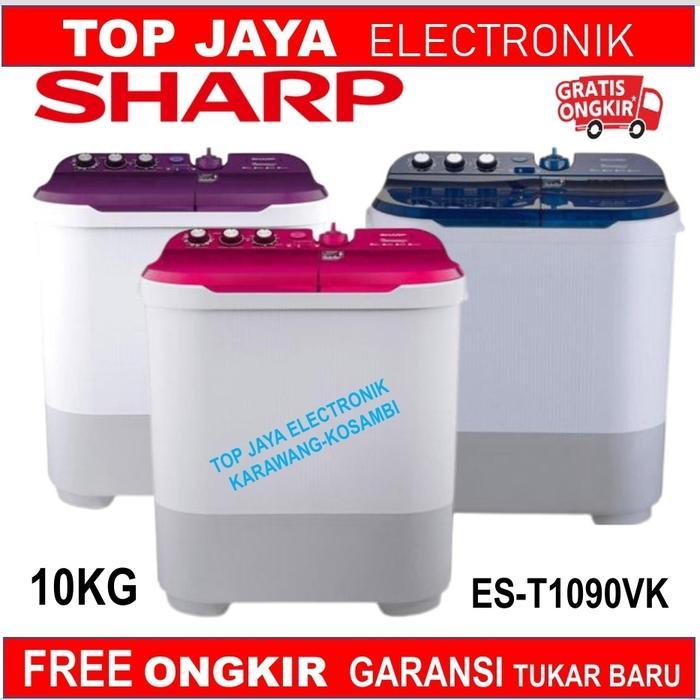 mesin cuci sharp 10kg 2 tabung est1090 baru garansi resmi - DUS dari PABRIK
