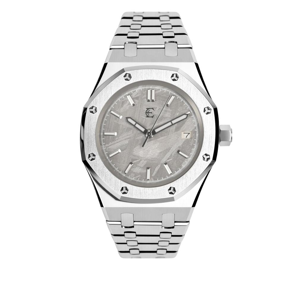 ENITON Exotic Stone Dial Mechanical Wristwatch 316L Steel 9015 Automatic Meteorite Malachite Luxury