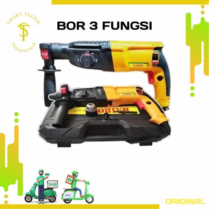 Bor Rotary Hammer Kairos Ka-380 Bor 3 Fungsi Bor Bobok Beton