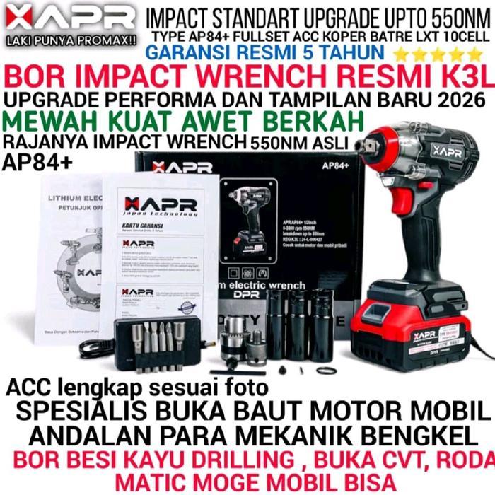 Impact Apr Ap84+ Pembuka Baut Bisa Bor Apr 88V 1 Baterai 550Nm Kuat Motor Dan Mobil