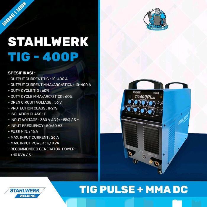Mesin Las Dc Tig / Argon Merk Stahlwerk Tig-400 P