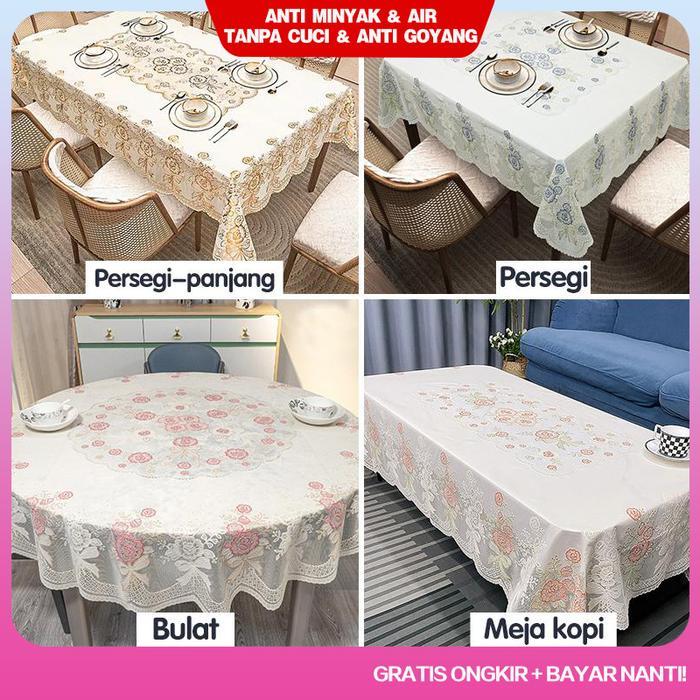 TERMURAH <> Loyal BosTaplak Meja Makan Motif 4-10Kursi Taplak Meja Makan Anti /Taplak Meja PVC