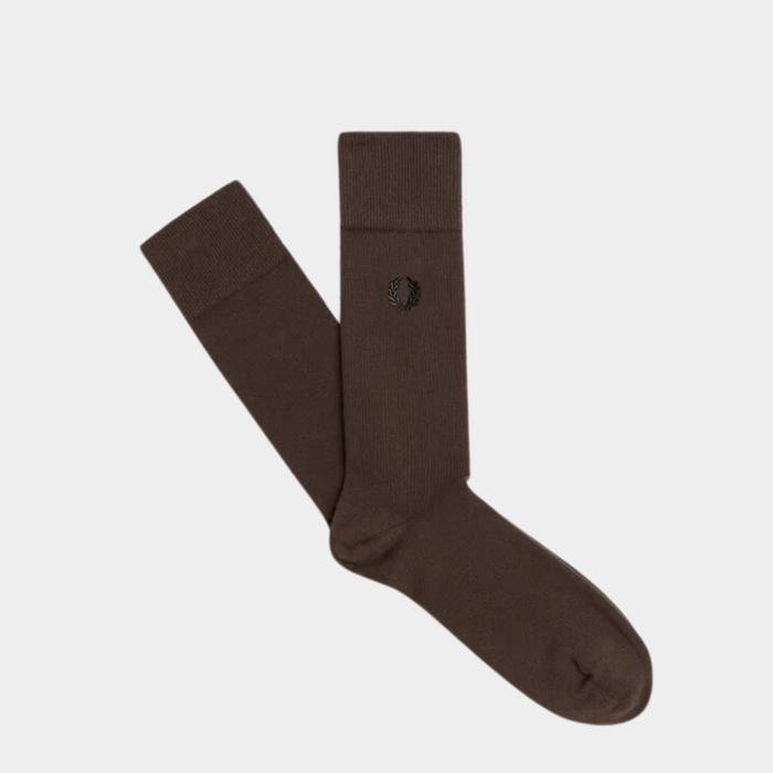 FRED PERRY - FRED PERRY CLASSIC LAUREL WREATH SOCK - BURNT/T