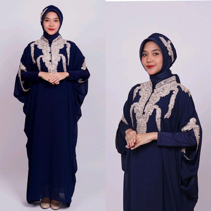 Dress/Kaftan Namiya Exclusive Free Inner Gamis Muslim Wanita/Dress Dewasa Lebaran Pesta Jumbo Payet