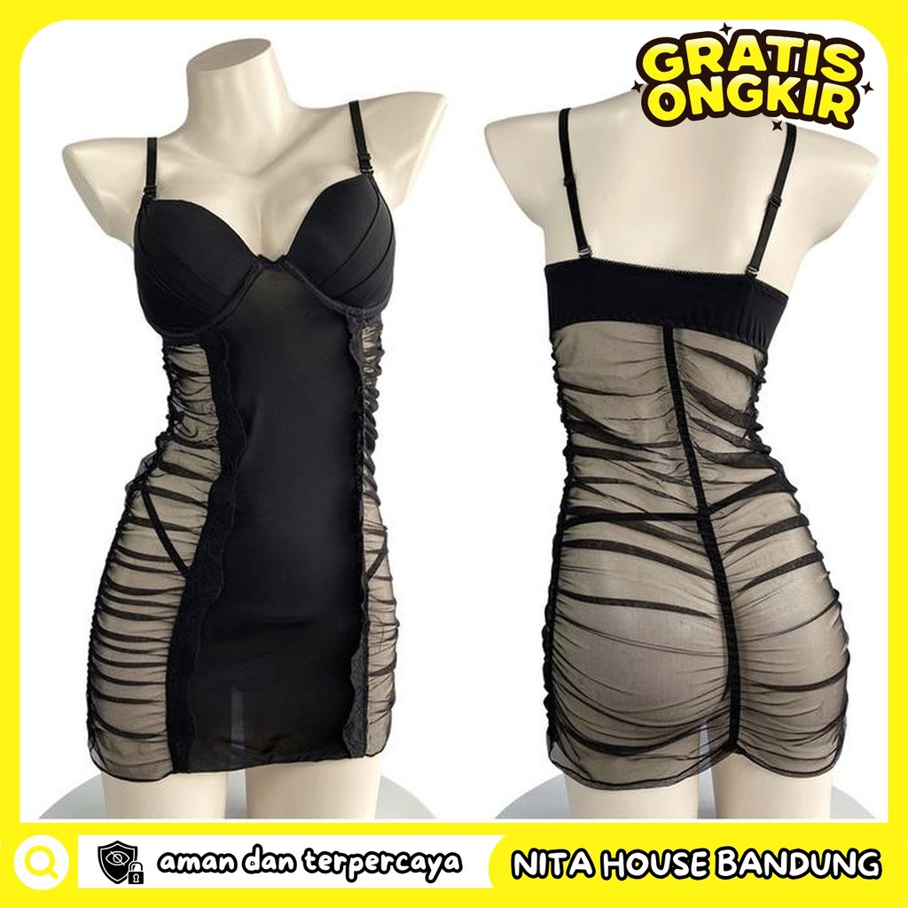 LINGERIE ROK MINI KETAT BAJU TIDUR TIPIS DEEP PRIVASI AMAN