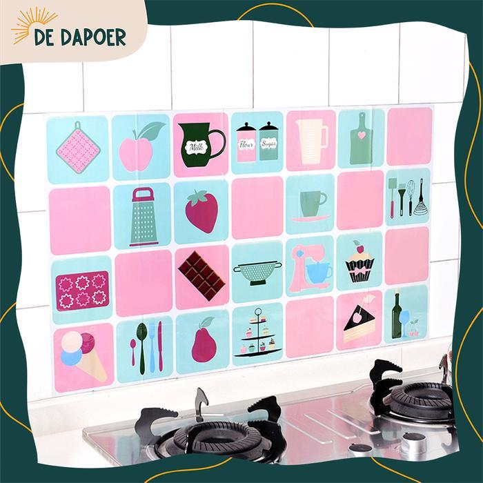 Sticker Dinding Dapur Wallpaper Dinding Pelindung Tembok Dapur Anti Panas & Minyak