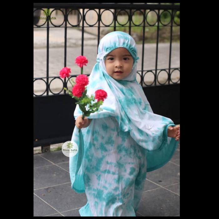 Mukena Anak 2 - 3 tahun Bahan Kaos Mukenah balita Tanggung Kareakter Premium cantik lembut motif