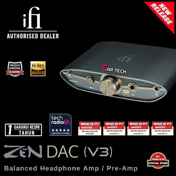 iFi Zen DAC 3 / V3 / V 3 Hi-Res Desktop DAC Amplifier / DAC AMP / Pre-Amp / PreAmp Headphone for