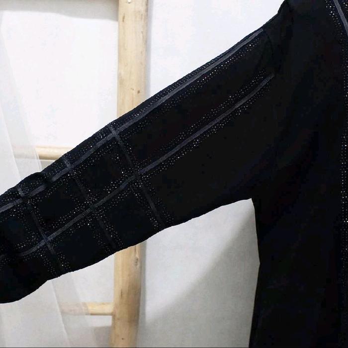 Jumbo Abaya Ruby gamis Turkey Jetblack Umrah Haji hitam ld 130 140 cm