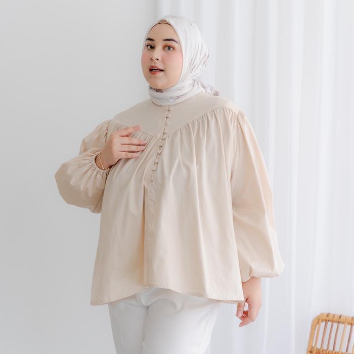 AGHNIA GATHERED BLOUSE - BAGGYHIJAB