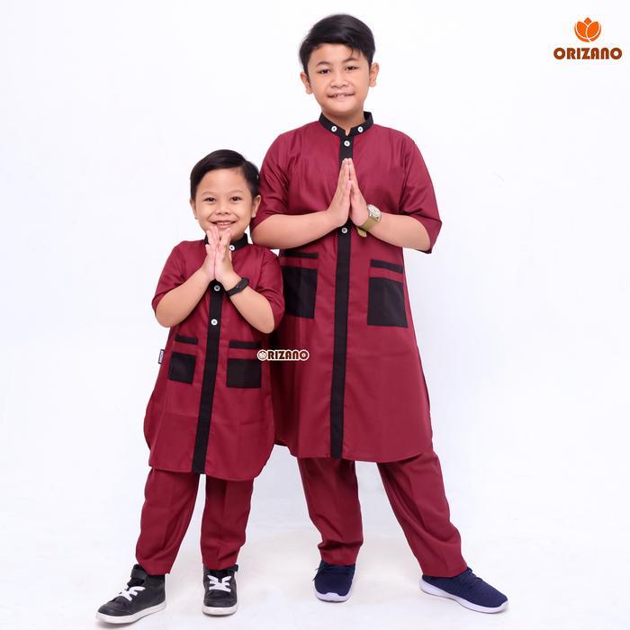 SET BAJU KOKO ANAK COWOK ORIZANO MODEL ARKA TOYOBO FODU IMPORT - LENGAN PENDEK - LEBARAN