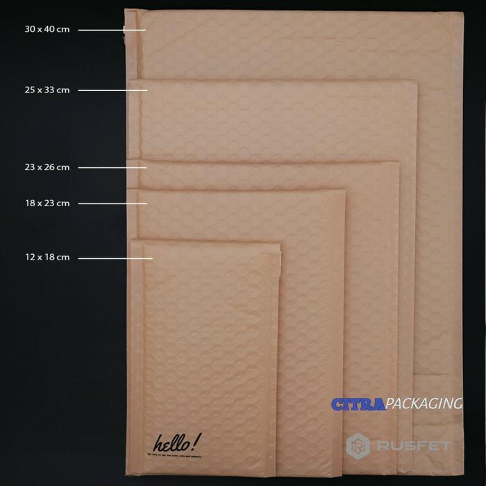 [] AMPLOP BUBBLE - BUBBLE MAILER - BUBBLE PACKING HELLO MATTE PINK