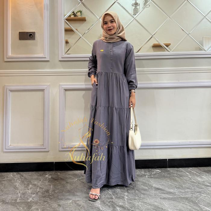 READY Gamis KALITA Rayon Twill / Gamis Susun / gamis Kancing Busui Premium Quality G00D QU4LITY