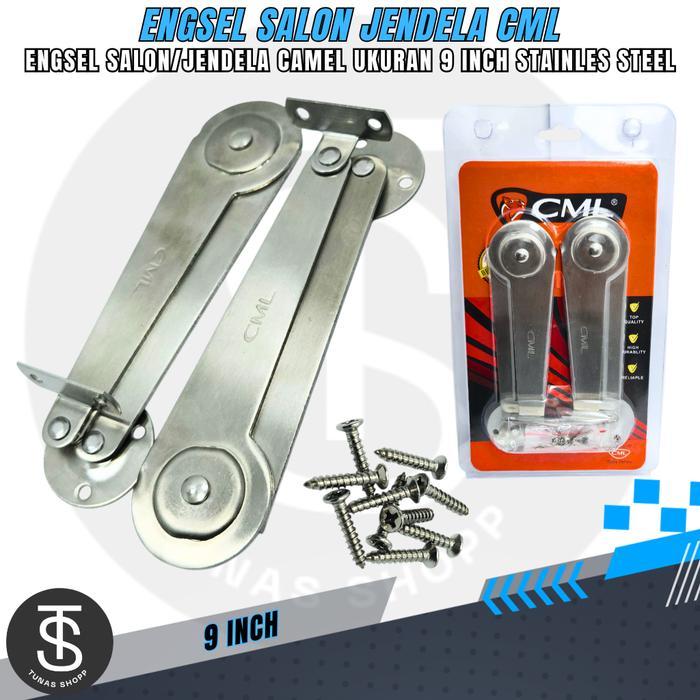 Engsel Salon CML 9 inch / Engsel Jendela Stainless Steel Kuat Tahan Karat / Engsel CML Salon Jendela