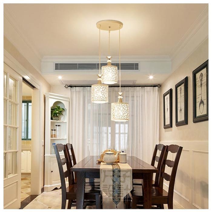 LAMPU HIAS LED GANTUNG MEWAH MOTIF BUNGA / LAMPU HIAS GANTUNG Besi Plastik Bohlam