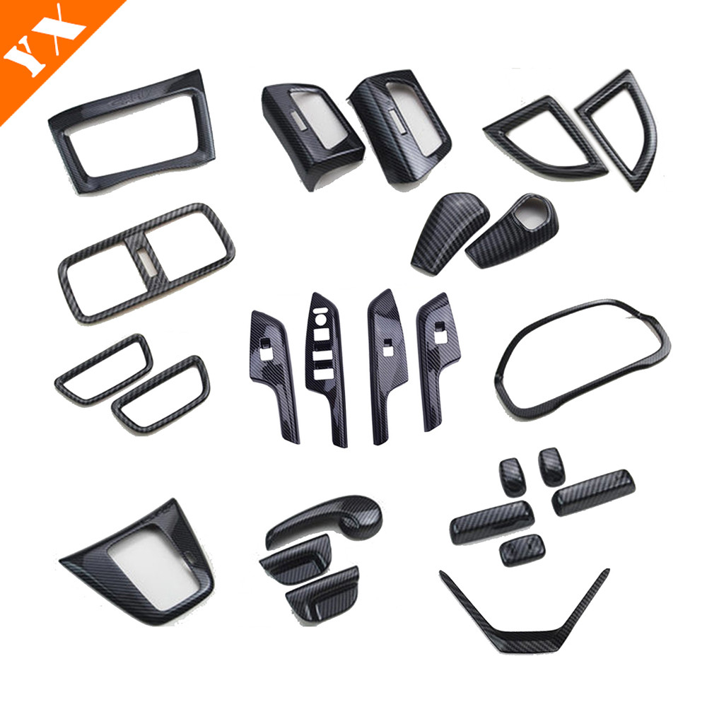 Carbon Look Trim Car Full Sets Interior Accessories Decoration Protector Sticker Cover For Honda CRV
