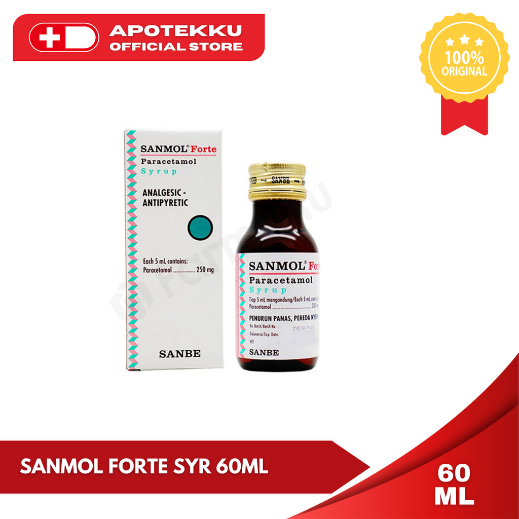 Sanmol Forte Sirup 60ml - Pereda Demam & Nyeri