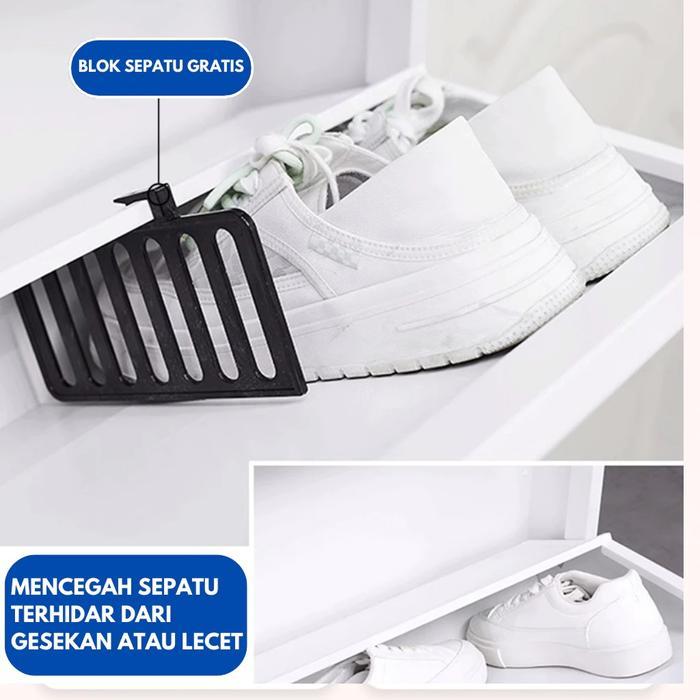 "New" Rak Sepatu Besi Susun Minimalis / Lemari Sepatu besi / Rak Sepatu Susun Tertutup Besi Anti